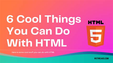 Fun Things To Do With Html