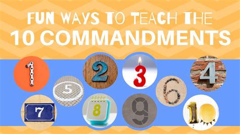 fun ways to teach the 10 commandments