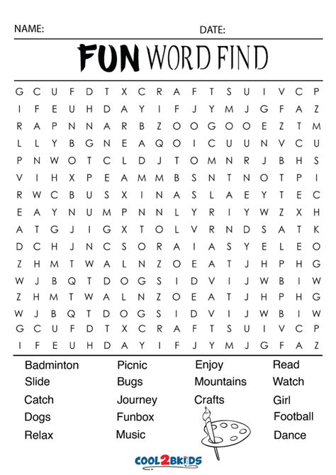 Fun Word Challenge Printable