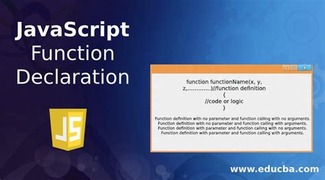 function declaration in javascript