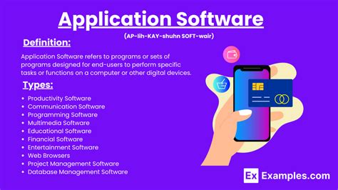 function of application software in computer with examples