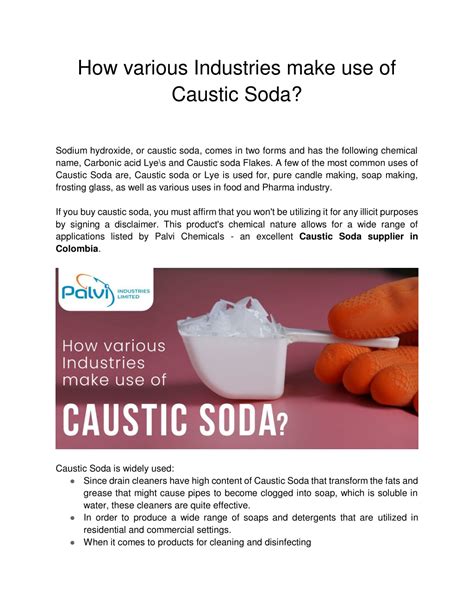 Function Of Caustic Soda In Liquid Soap