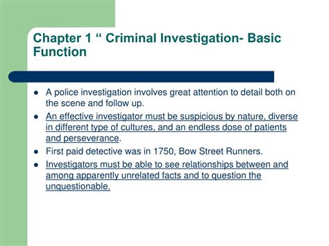 function of criminal investigation