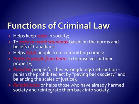 function of criminal law