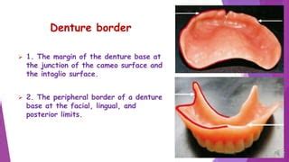 Function Of Denture Base