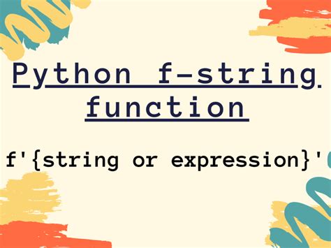 function of f string in python