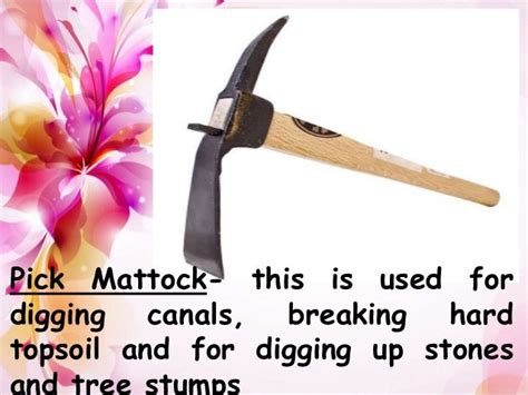 function of pick mattock