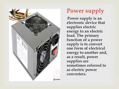 Function Of Power Supply Unit In A Computer System