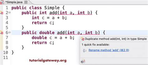 function overloading in java with example