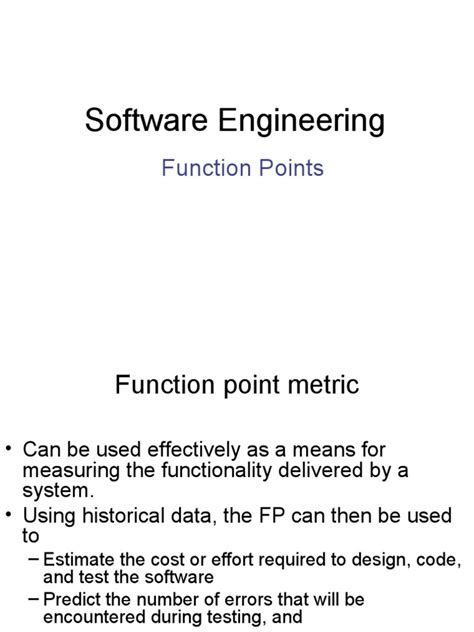 function points in software engineering was first proposed by