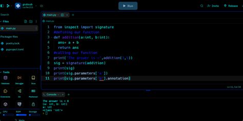 function signature example