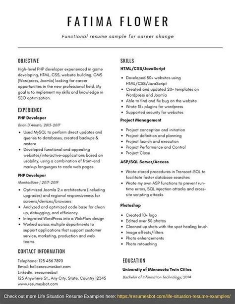 Career Change Resume Example (Guide with Samples & Tips)