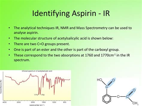 Functional Groups In Aspirin Ir Spectrum