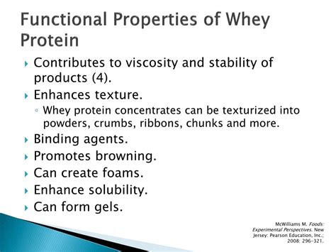 Functional Properties Of Whey Protein