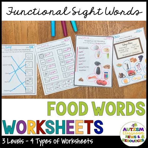 functional sight word worksheets