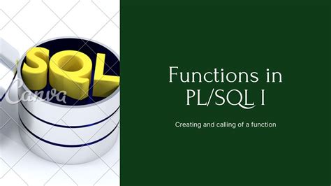 functions in plsql
