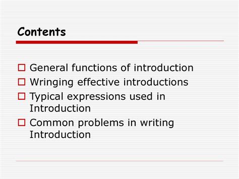 functions of introduction
