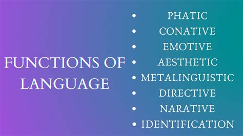 functions of language communication studies