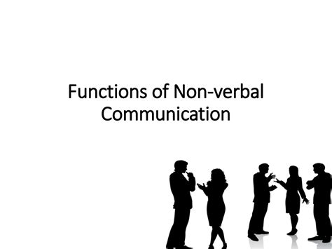 functions of non verbal communication