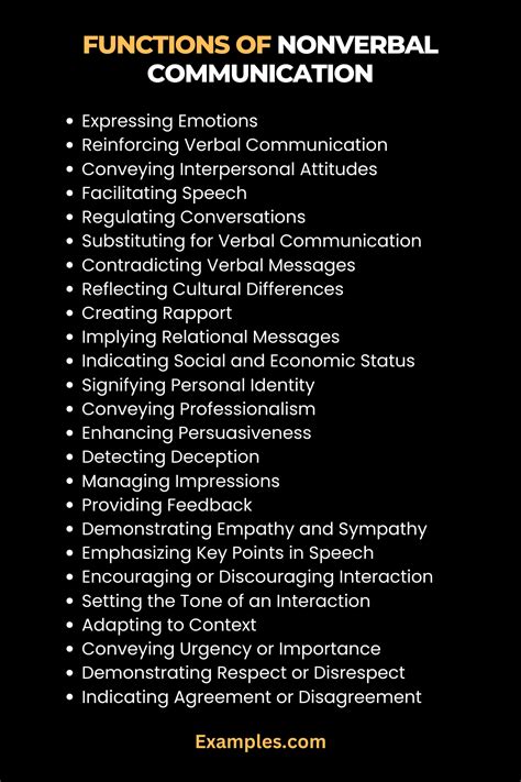 functions of non verbal communication pdf