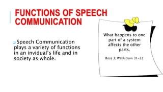 functions of speech communication