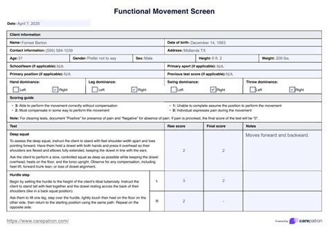 Fundamental Movement Screen