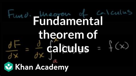 fundamental theorem of calculus khan academy