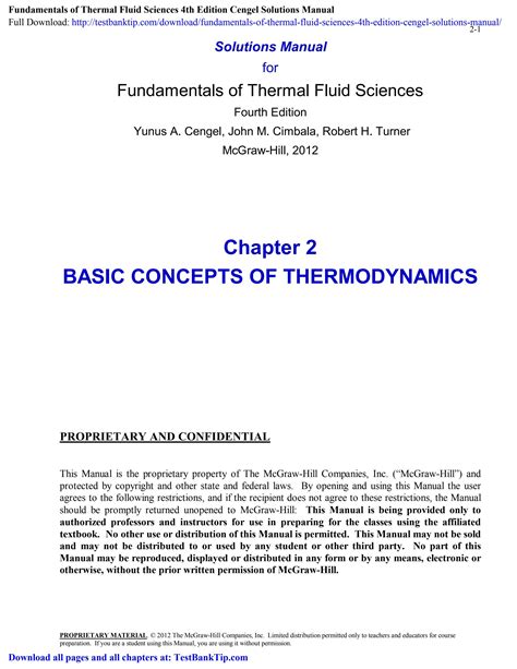 Fundamentals Of Thermal Fluid Sciences 4Th Edition Pdf
