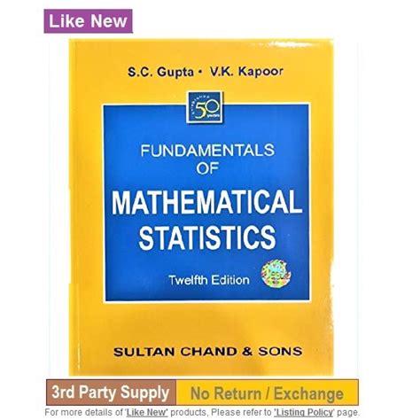 Fundamental of applied statistics by SC Gupta