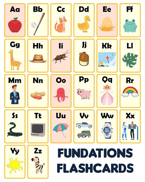 fundations alphabet flash cards