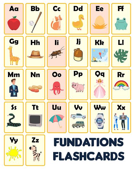 Fundations Printable Flash Cards