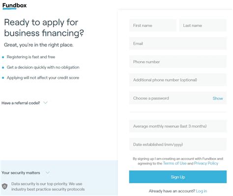 fundbox loan application