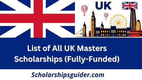 funded masters programs uk
