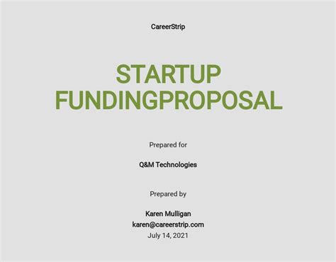 funding business plan template