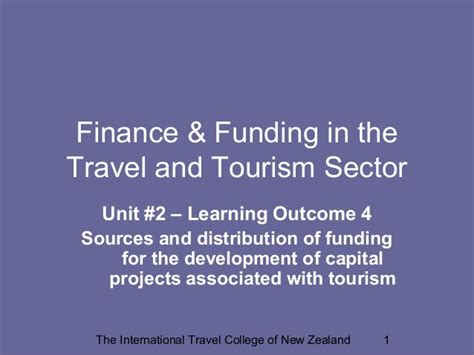 funding for tourism projects