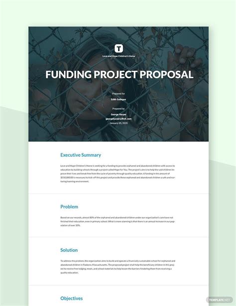funding proposal template nz