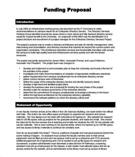 funding proposal template pdf