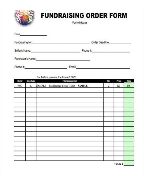 Candle Fundraiser Order Form Template Besttemplates123 Fundraising