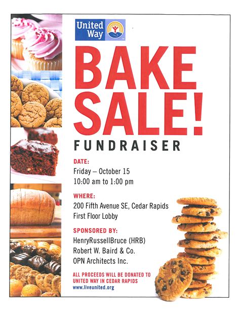 fundraiser ideas for work bake sale