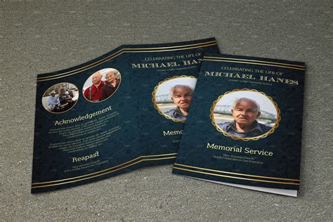 Funeral Order of Service Brochure Template in Adobe