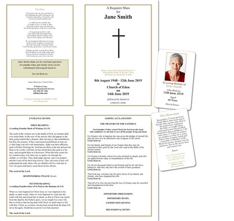 Funeral Booklet Template With Elegant Design Instant Download!