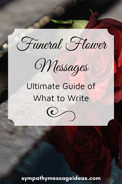 funeral flower send card message