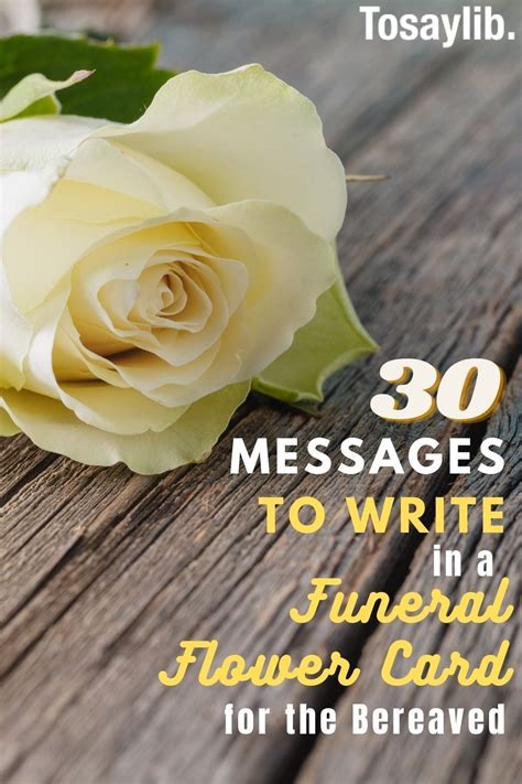 Funeral Flowers Gift Card Message