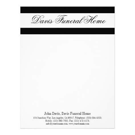 Funeral Home Letterhead Template