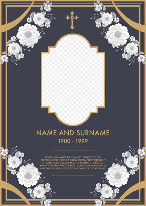 Funeral Picture Frame Template