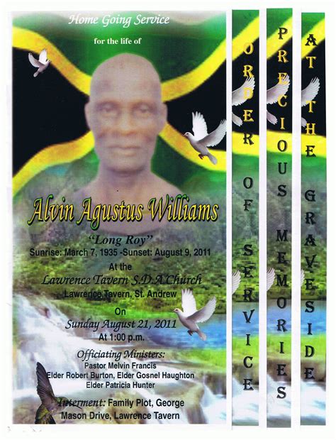 Funeral Program Jamaica