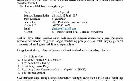 Berikut yang Tidak Seharusnya Dijadikan Perihal Dalam Surat Lamaran