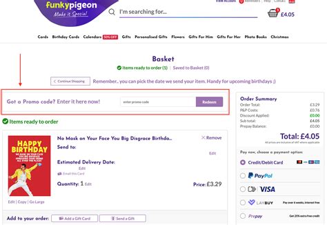 Funky Pigeon Discount Code February 2021