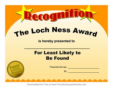 Funny Certificate Template