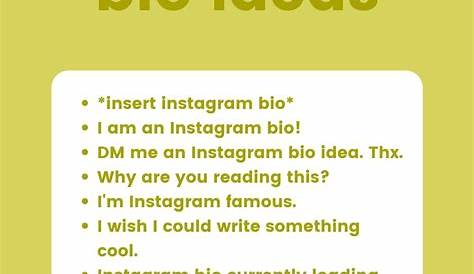 Best Collection of Funny Instagram Bios & Ideas | WHITEDUST | Creative